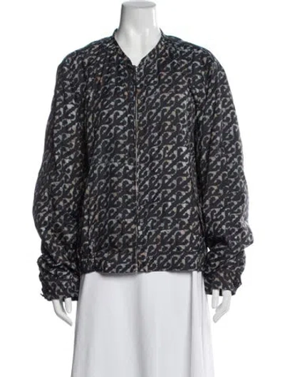 Pre-owned Dries Van Noten Printed Jacket In Blue