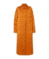 Dries Van Noten Patterned-jacquard Coat In Brown