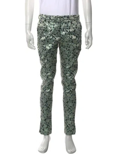 Pre-owned Dries Van Noten Printed Joggers In Green