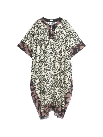 Dries Van Noten Printed Kaftan In Multi