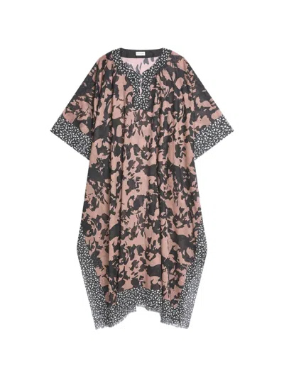 Dries Van Noten Printed Kaftan In Pink
