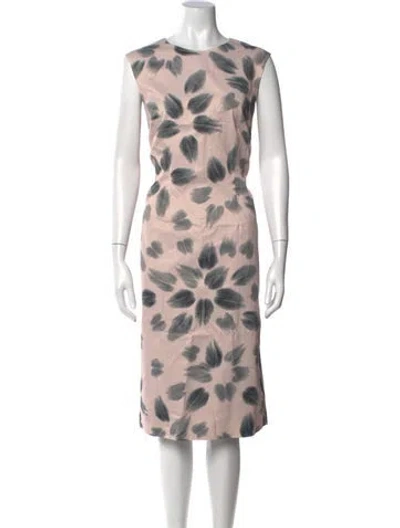 Pre-owned Dries Van Noten Printed Knee-length Dress In Multi