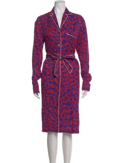 Pre-owned Dries Van Noten Printed Knee-length Dress W/ Tags In Multi