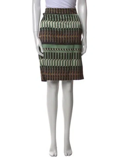 Pre-owned Dries Van Noten Printed Knee-length Skirt In Black