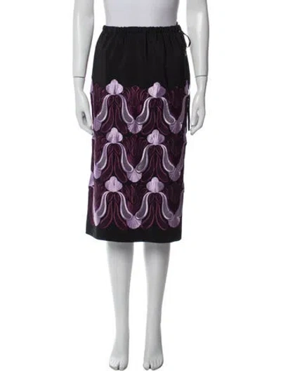 Pre-owned Dries Van Noten Printed Knee-length Skirt In Multi