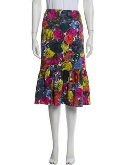 Pre-owned Dries Van Noten Printed Knee-length Skirt In Multi