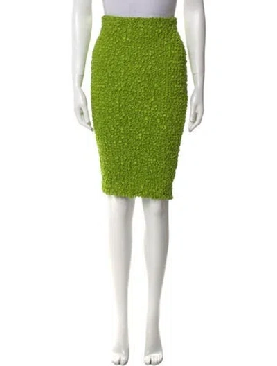 Pre-owned Dries Van Noten Printed Knee-length Skirt W/ Tags In Green