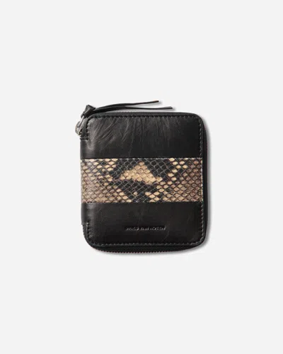 Dries Van Noten Printed Leather Zip Wallet In Beige