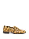 Dries Van Noten Snakeskin-effect Leather Loafers In Yellow
