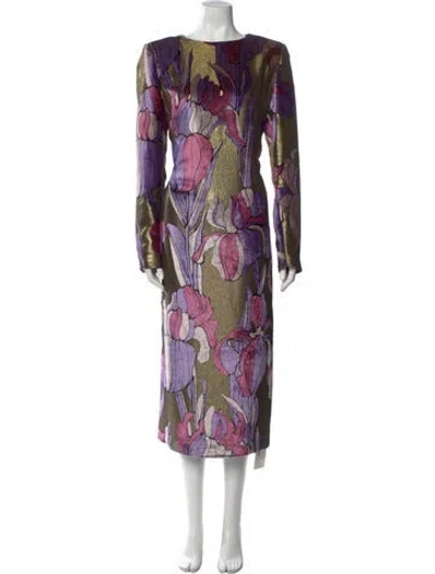Pre-owned Dries Van Noten Printed Long Dress