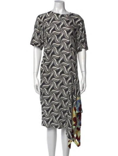 Pre-owned Dries Van Noten Printed Long Dress In Multi