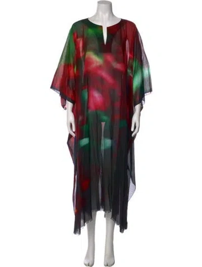 Pre-owned Dries Van Noten Printed Long Dress In Multi