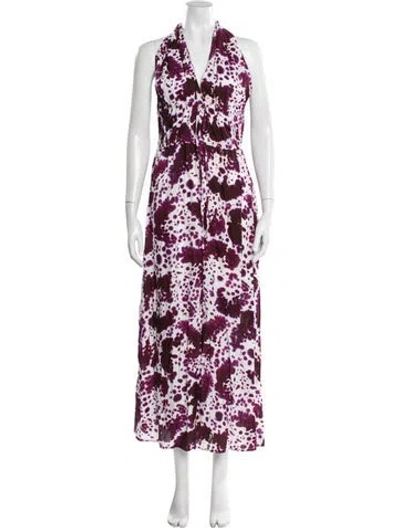 Pre-owned Dries Van Noten Printed Long Dress In Multi