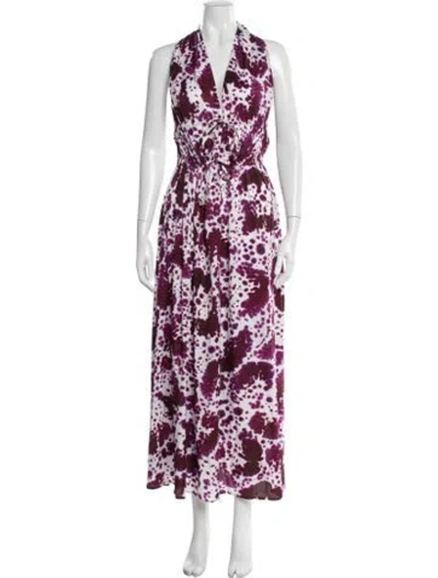 Pre-owned Dries Van Noten Printed Long Dress In Multi