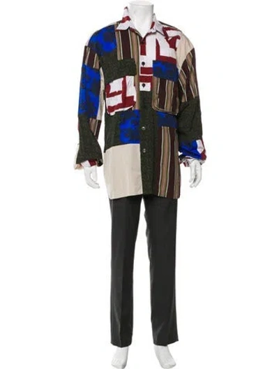 Pre-owned Dries Van Noten Printed Long Sleeve Shirt In Multi