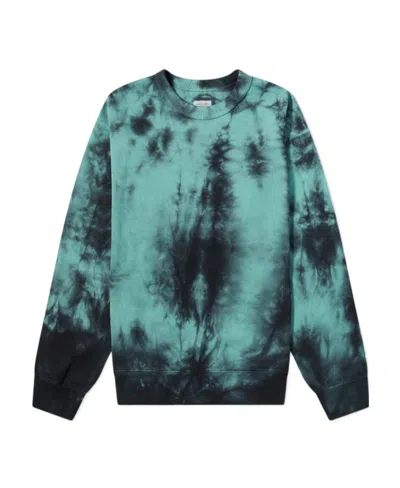 Dries Van Noten Printed Long-sleeved Sweater In Blue
