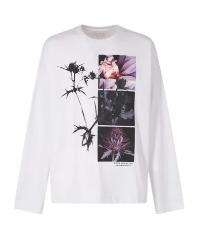 DRIES VAN NOTEN PRINTED LONG-SLEEVED T-SHIRT