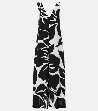 Dries Van Noten Printed Maxi Dress In Black
