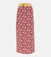 Dries Van Noten Stan Abstract Printed Maxi Skirt In Pink