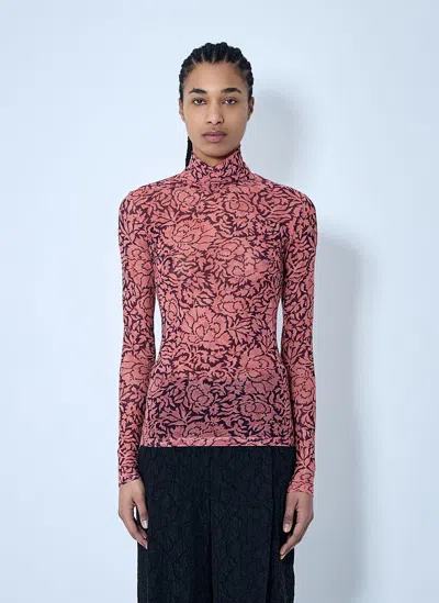 DRIES VAN NOTEN PRINTED MESH TOP