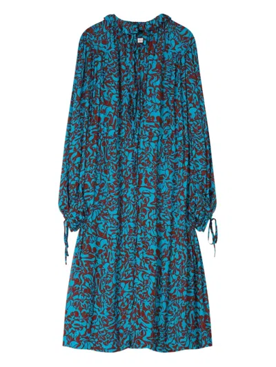 Dries Van Noten Printed Midi Dress In Black