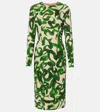Dries Van Noten Printed Midi Dress In Green
