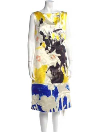 Pre-owned Dries Van Noten Printed Midi Length Dress