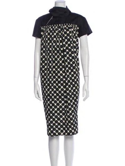 Pre-owned Dries Van Noten Printed Midi Length Dress In Green