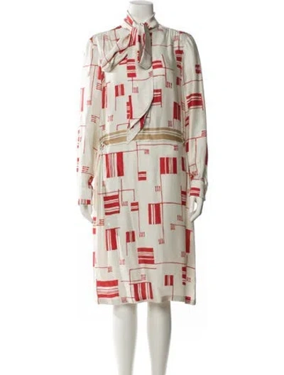 Pre-owned Dries Van Noten Printed Midi Length Dress In Multi