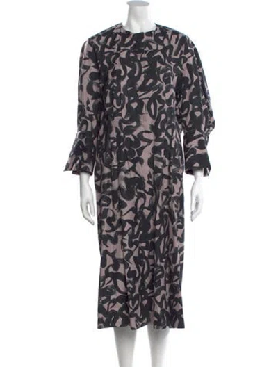 Pre-owned Dries Van Noten Printed Midi Length Dress In Multi