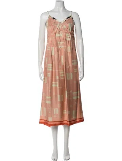 Pre-owned Dries Van Noten Printed Midi Length Dress W/ Tags In Black