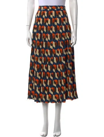 Pre-owned Dries Van Noten Printed Midi Length Skirt
