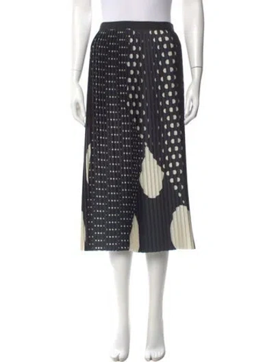 Pre-owned Dries Van Noten Printed Midi Length Skirt In Black