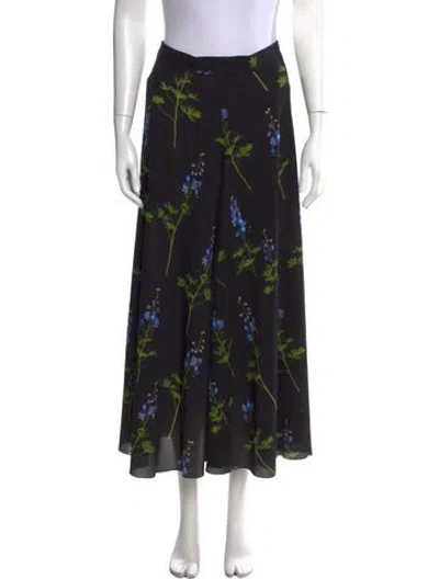 Pre-owned Dries Van Noten Printed Midi Length Skirt In Green
