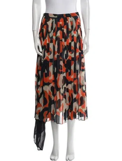 Pre-owned Dries Van Noten Printed Midi Length Skirt In Multi