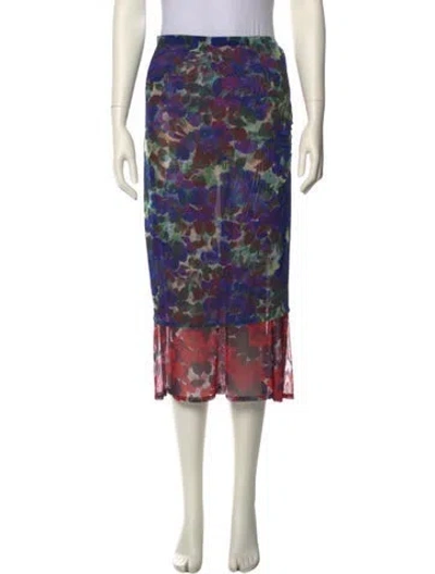 Pre-owned Dries Van Noten Printed Midi Length Skirt In Multi