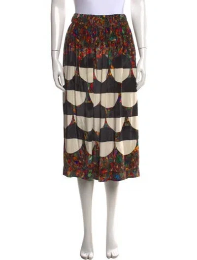 Pre-owned Dries Van Noten Printed Midi Length Skirt In Multicolor