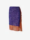 Dries Van Noten Purple Double Layered Midi Skirt