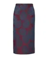 Dries Van Noten Jacquard Midi Skirt In Blue