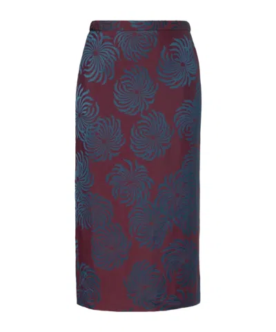DRIES VAN NOTEN PRINTED MIDI SKIRT