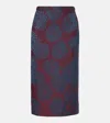 Dries Van Noten Printed Midi Skirt In Multi