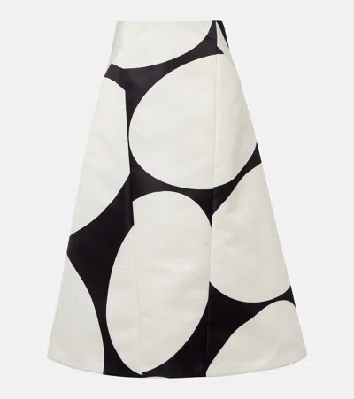 Dries Van Noten Printed Midi Skirt In Multi