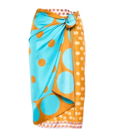 Dries Van Noten Printed Midi Skirt In Multi