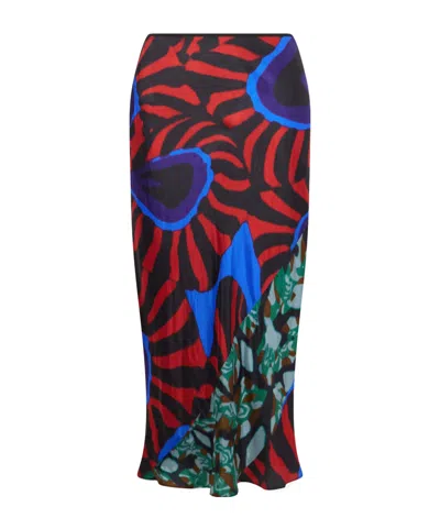 Dries Van Noten Printed Midi Skirt In No