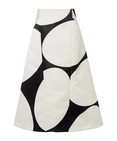 Dries Van Noten Printed Midi Skirt In Multi