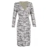 Dries Van Noten Printed Midi Wrap Dress In Multicolor Viscose In Neutral