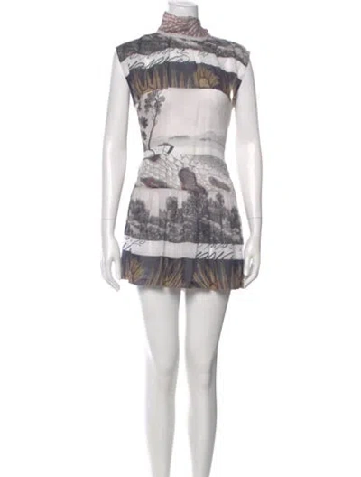 Pre-owned Dries Van Noten Printed Mini Dress