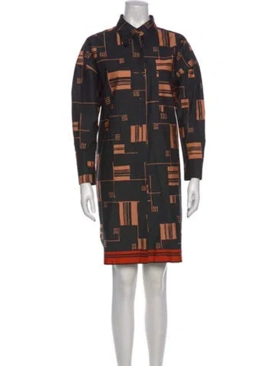 Pre-owned Dries Van Noten Printed Mini Dress In Black