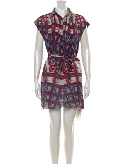 Pre-owned Dries Van Noten Printed Mini Dress In Multicolor