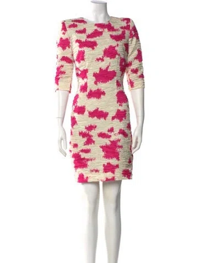 Pre-owned Dries Van Noten Printed Mini Dress In Neutral